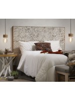 TIMOTHY 174x60 or 194x60 cm double bed headboard in coconut wood for 160 or 180 cm bed base