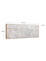 TIMOTHY 174 x 60 oder 194 x 60 cm großes Doppelbettkopfteil aus Kokosnussholz für 160 oder 180 cm breite Lattenroste