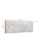TIMOTHY Tête de lit double 174x60 ou 194x60 cm en bois de cocotier pour sommier 160 ou 180 cm