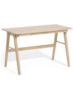 DADAY Table de bureau en bois d'hévéa massif