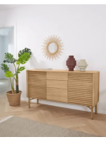 LANIA Buffet 155x45 en bois de chêne naturel massif design home living