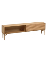 LANIA meuble tv 200x35 en bois de chêne naturel design home living
