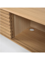 LANIA meuble tv 200x35 en bois de chêne naturel design home living
