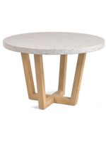 ALESSANDRIA white table for indoor or outdoor fixed stone top