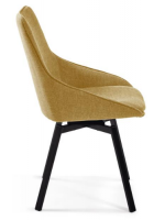 FRED Chaise pivotante choix de couleur dans les pieds en tissu et en métal pour les bureaux à domicile ou à contrat