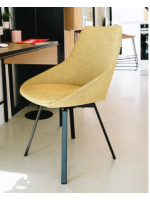 FRED Silla giratoria elección de color en tela y patas de metal para oficinas en el hogar o profesionales contratados
