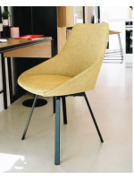 FRED swivel chair color choice in fabric and metal legs for home or contract professional offices hotels