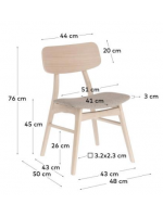 KERL Designstuhl aus massivem Holz aus Walnuss oder heller Eiche