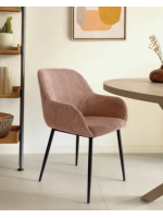 AXAR elección de color en pana silla con reposabrazos estructura en metal negro design home sillón