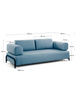 COSMO color choice in fabric and multiple forms 3 seater sofa