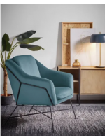 LORE in trendigem Design-Sessel aus Samt oder Stoff