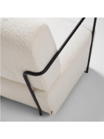 NAGER in tessuto bianco effetto shearling poltrona design moderno