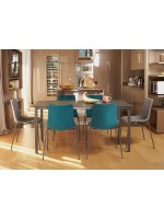 ZEBRA POP struttura a 4 gambe cromate o verniciate antracite sedia in tessuto o ecopelle scelta colore