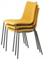 ZEBRA POP struttura a 4 gambe cromate o verniciate antracite sedia in tessuto o ecopelle scelta colore