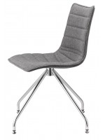 ZEBRA POP swivel perch chair in white or black eco-leather or gray fabric for study dining room meeting rooms