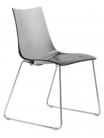 ZEBRA antishock chromed sled legs and polycarbonate shell choice of color for home or contract chair