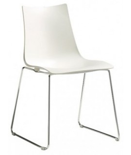ZEBRA pieds luge chromés antichoc et coque en polycarbonate choix de couleur pour chaise maison ou contract