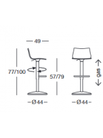 DAY UP POP blanc ou noir simili cuir tabouret design maison cuisine et snack bar table