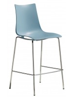 ZEBRA technopolymer seat h 65 cm chromed frame technopolymer stool color choice for bar or home