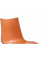 ZEBRA Sitzfläche aus Technopolymer H 65 cm Gestell verchromt Hocker aus Technopolymer Farbauswahl für Bar oder Zuhause