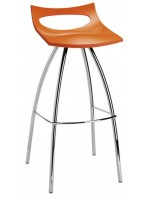 DIABLITO stool steel structure chromed fixed 80 h in various colors for kitchen and bar pub restaurant