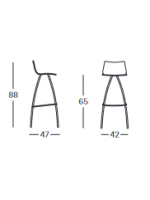 DAY 65 cm o 82 cm altura del asiento estructura en acero cromado y tecnopolímero elección de color taburete hogar cocina bar