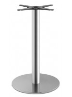 TIFFANY h 73 colonna rotonda in acciaio INOX lucido o satinato base rotonda tavolo bar chalet ristoranti gelaterie