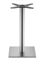 TIFFANY round column h 73 o h 109 in polished or satin stainless steel square base table bar chalet restaurants