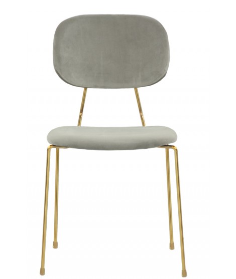 CADA in velluto scelta colore sedia anni 80 con struttura in metallo oro
