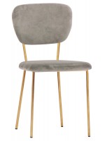BOSCA choix de couleur en velours et pieds en chaise design en métal peint or