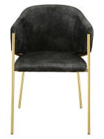 ACROL choice of color in velvet and gold metal structure chair with armrests design home