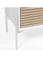 COLTORTI 64x40 cm Nachttisch aus Eschenholz und weiß lackiert