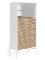 COLTORTI cómoda 64x142h cm en madera de fresno y lacado blanco