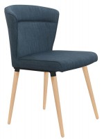 BOSTON pieds de chaise en bois et en tissu ou éco-cuir couleur au choix