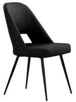 APAL color choice in eco-leather and black metal legs design chair