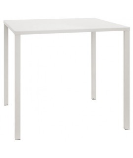 CAMAY 70x70 oder 80X80 aus lackiertem Metall weißem oder schwarzem Außentisch