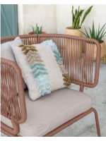 SEATTLE Farbwahl Sessel aus Seil und Metall mit Kissen für Gartenterrassen im Innen- und Außenbereich