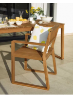 BRICCET tavolo 190x90 cm fisso in legno massello di acacia per esterno o interno