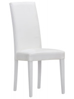 FLOR chair with high back choice of color in eco-leather and legs in varnished wood