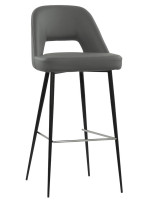 APAL color choice in eco-leather and black metal legs design stool