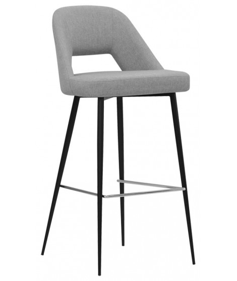 FRENCIS Hocker in Stofffarbe nach Wahl und schwarzen Metallbeinen Design