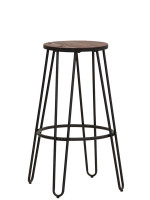 SPOR metal frame wooden seat h 75 cm stool design home living bar contract