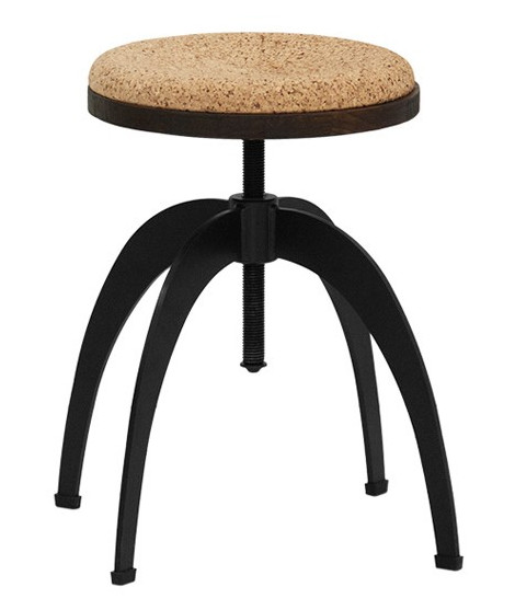 Tabouret avec siège à vis réglable