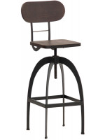 POLO Vintage Industrial Height Adjustable Swivel Stool Home Bar Pub