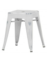 FANAI tabouret hauteur 46 cm en métal effet vieilli empilable coloris au choix