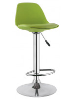 APORT choice of color seat h 60-81 cm in polypropylene with eco-leather cushion chromed structure stool