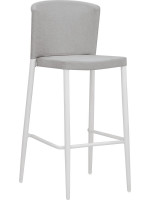 TIRA tabouret en aluminium blanc ou anthracite et textilène pour l'intérieur ou l'extérieur