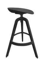 ALAIF asiento de taburete giratorio h 76 cm en polipropileno negro o blanco