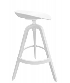 ALAIF swivel stool seat h 76 cm in black or white polypropylene