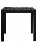 ANGEL white or black polypropylene 78x78 table for outdoor home or bar